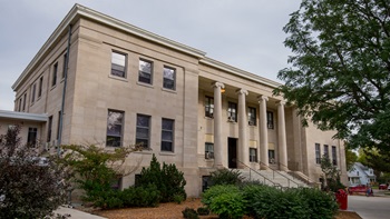 A photo of the Arts and Sciences building on USD's campus. 