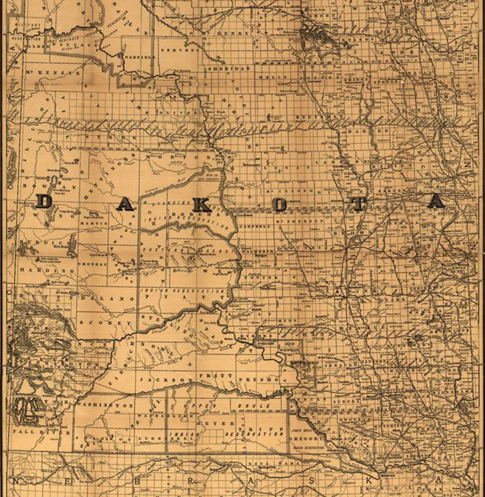 A map of the dakota territory