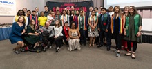 International students posing for a picture.