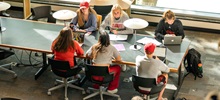 Students Studying in the Library.