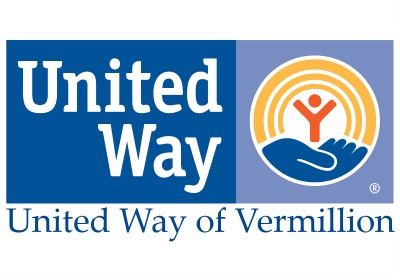 The United Way of Vermillion logo in blue.