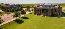 An aerial view of the college of Sioux Falls.