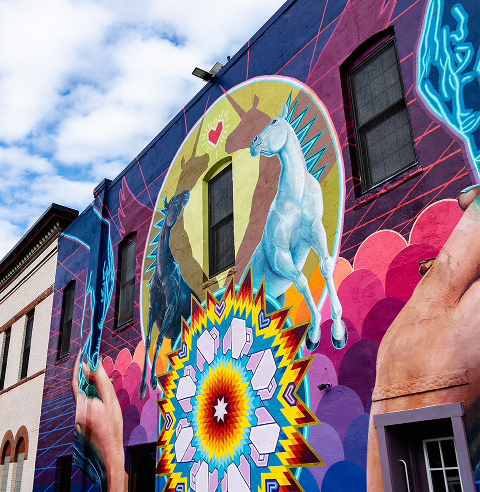 One of the many murals in downtown Vermillion