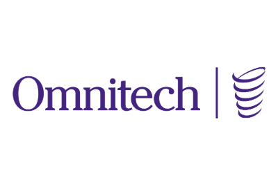 A purple logo that says Omnitech.