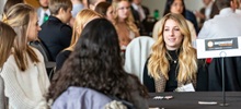 Students at a beacom event.