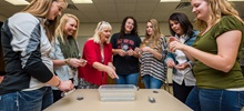 USD students participate in an in-class activity.