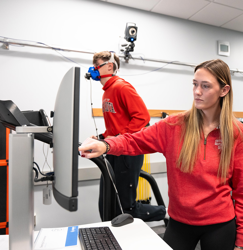 KSM Lab student running on treadmill