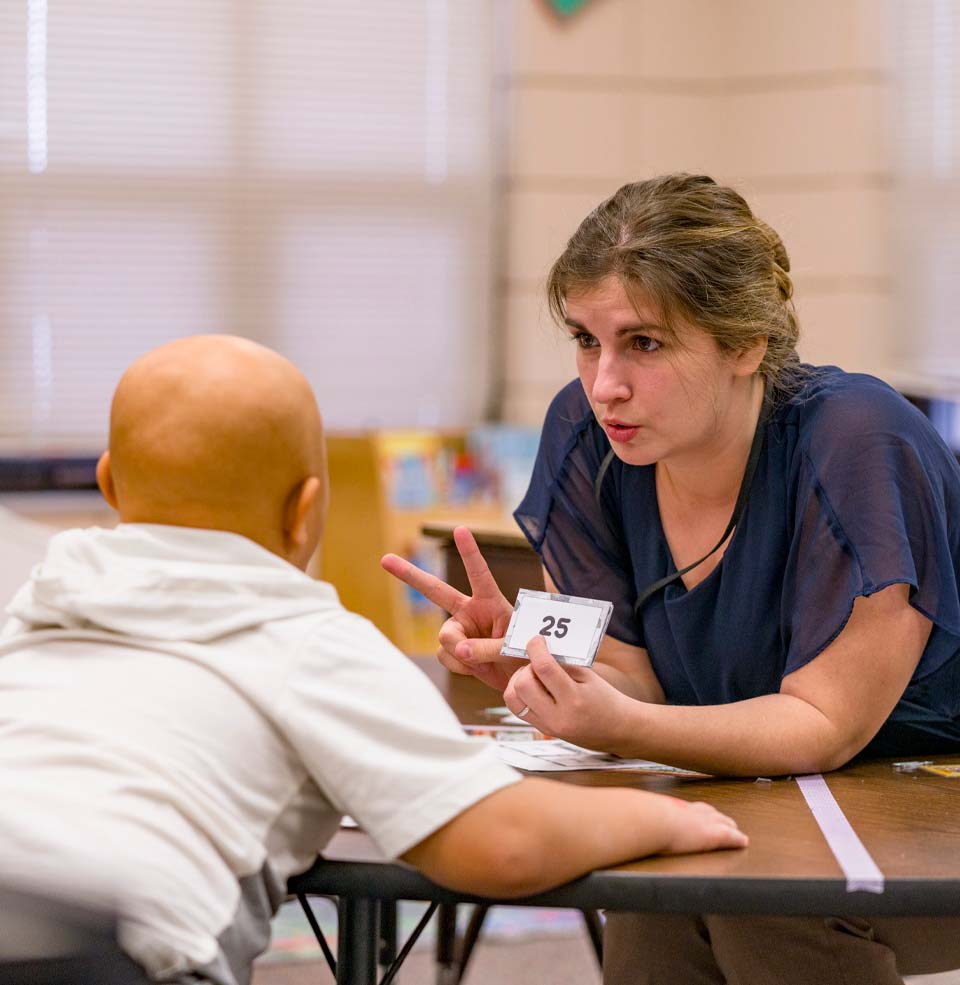 Teacher Working One-On-One with a Student