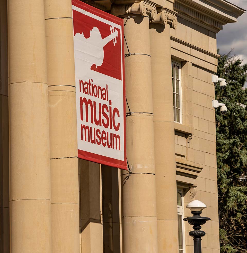 Photo of the outside of national music museum building.