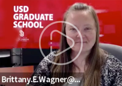 A video image of USD's Brittany Wagner.