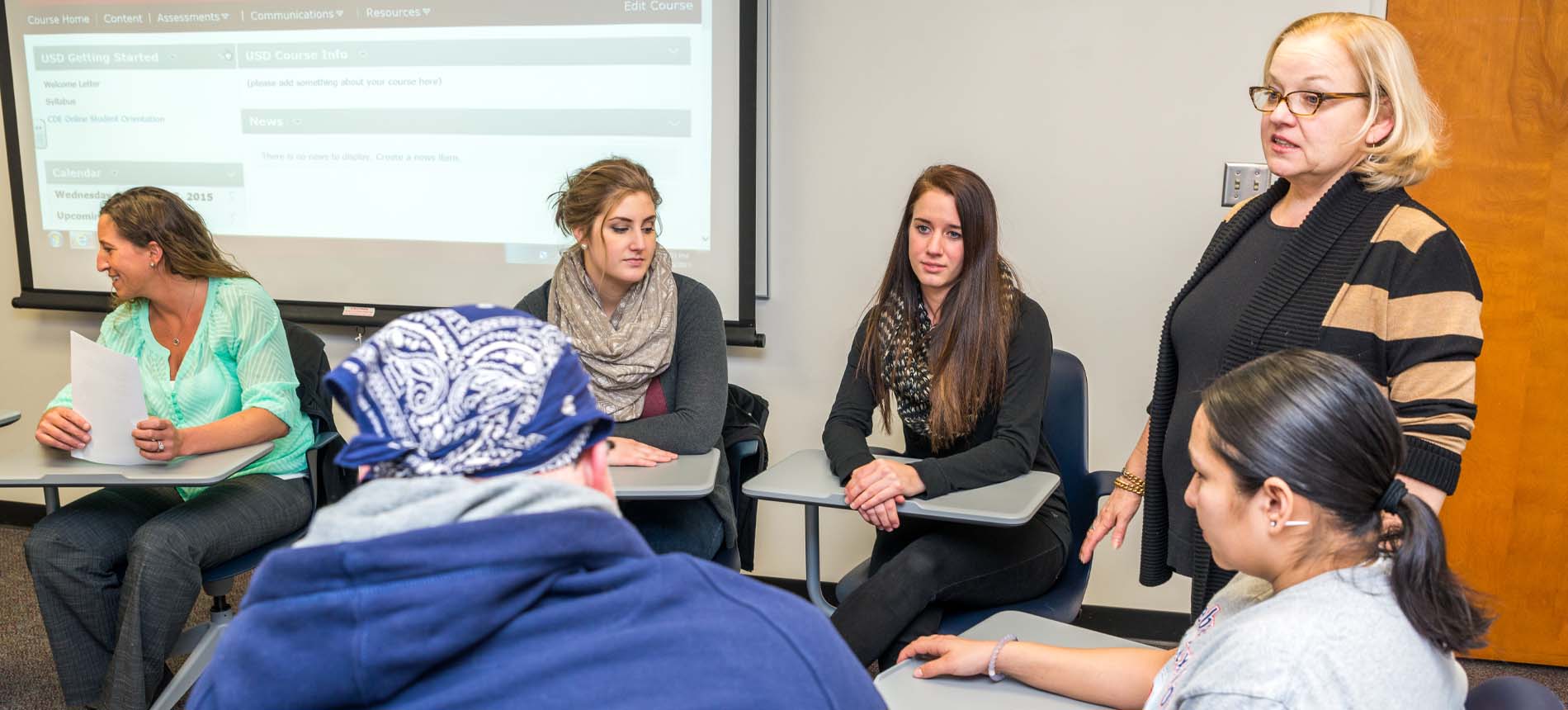 Professor Lecturing to a Class