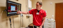 Nursing Student During a Patient Simulation.