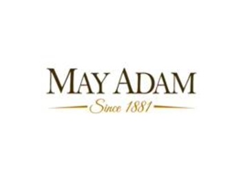 Brown text that says May Adam since 1881.