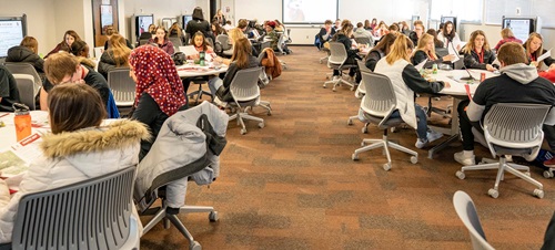 Classroom Filled with Students.