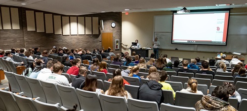 Students in a lecture hall