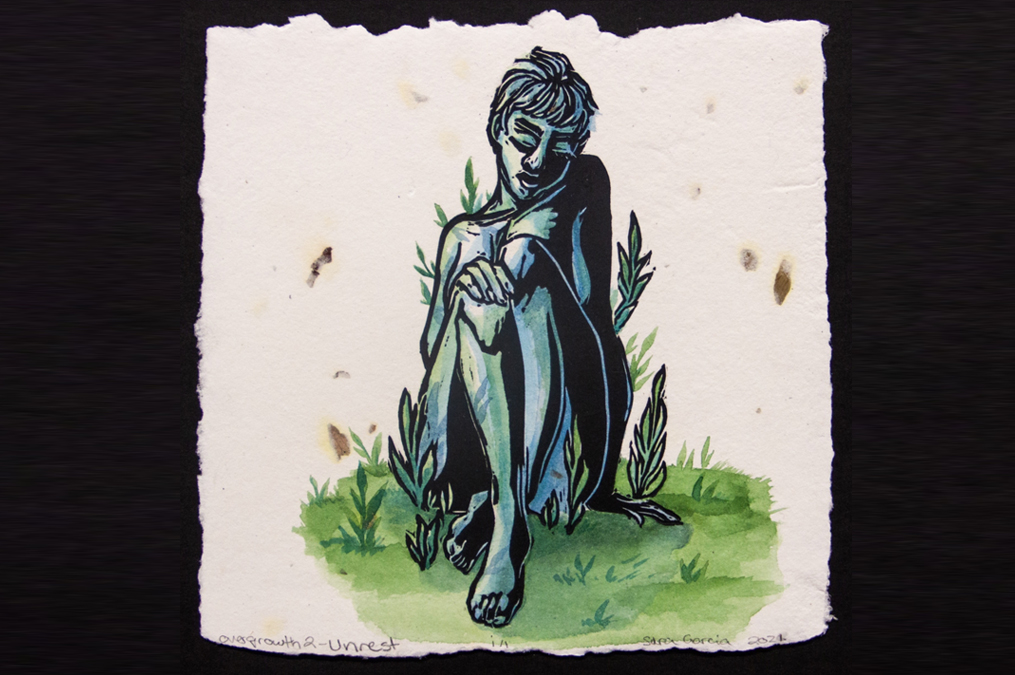 A piece of student printmaking art.