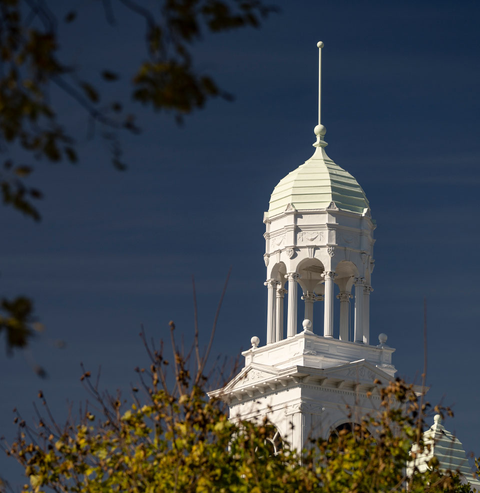 The top of Old Main.