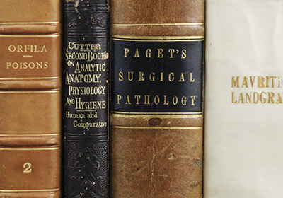 Large hardcover bound books.