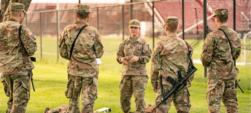 Group of ROTC Students.