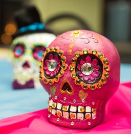 Day of the Dead decorative skulls.