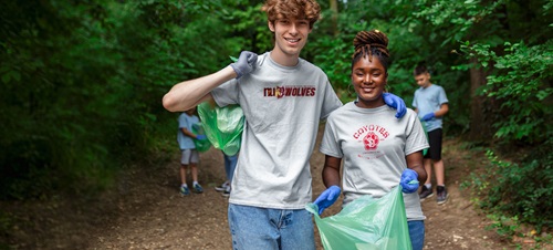 sociology USD NSU students earth day trash gathering