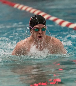 A swimmer in the pool.