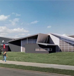 The new wellness center expansion building.