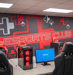 Esports gaming computer on desk