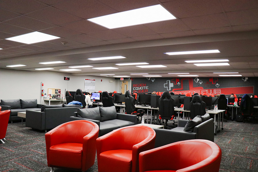 The esports arena empty.