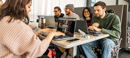 International students sitting together