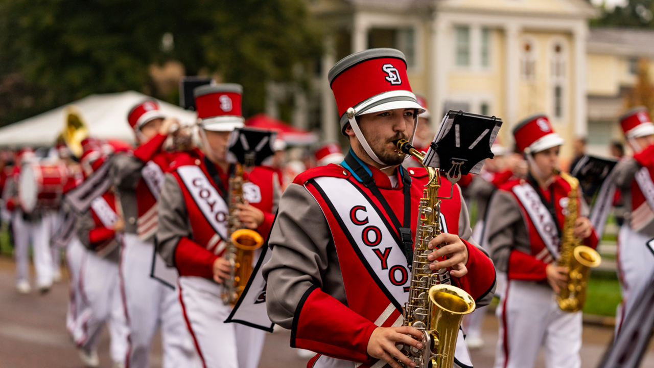 The SOUND of USD Marching band in the Dakota Days parade The SOUND of USD Marching band in the Dakota Days parade