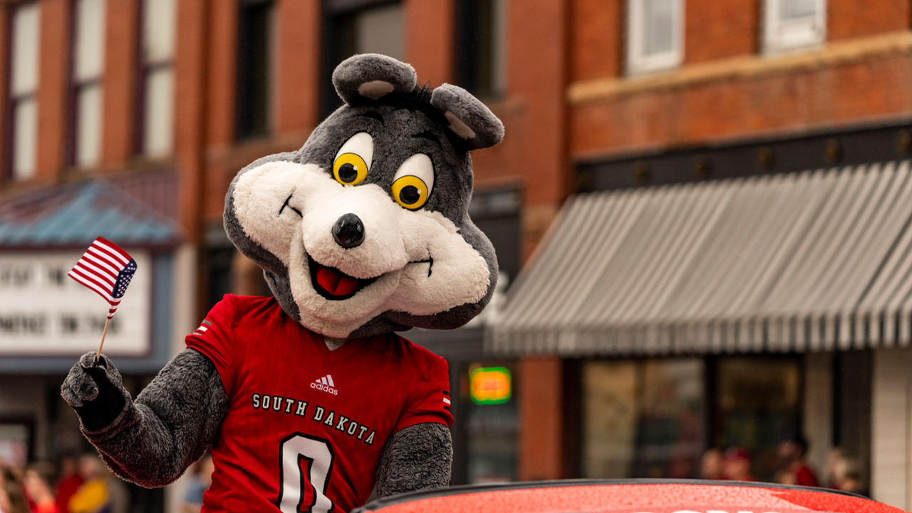 Charlie Coyote in the Dakota Days parade Charlie Coyote in the Dakota Days Parade