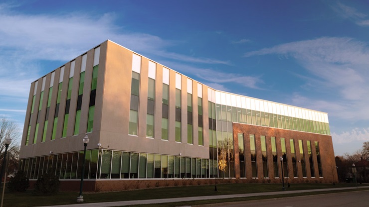 An exterior shot of the Center for Health Education