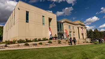 a photo to the national music museum building A photo of the National Music Museum building