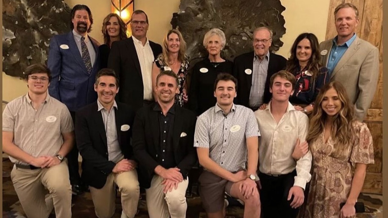 The Mickelson family together in a group photo The Mickelson family together in a group photo