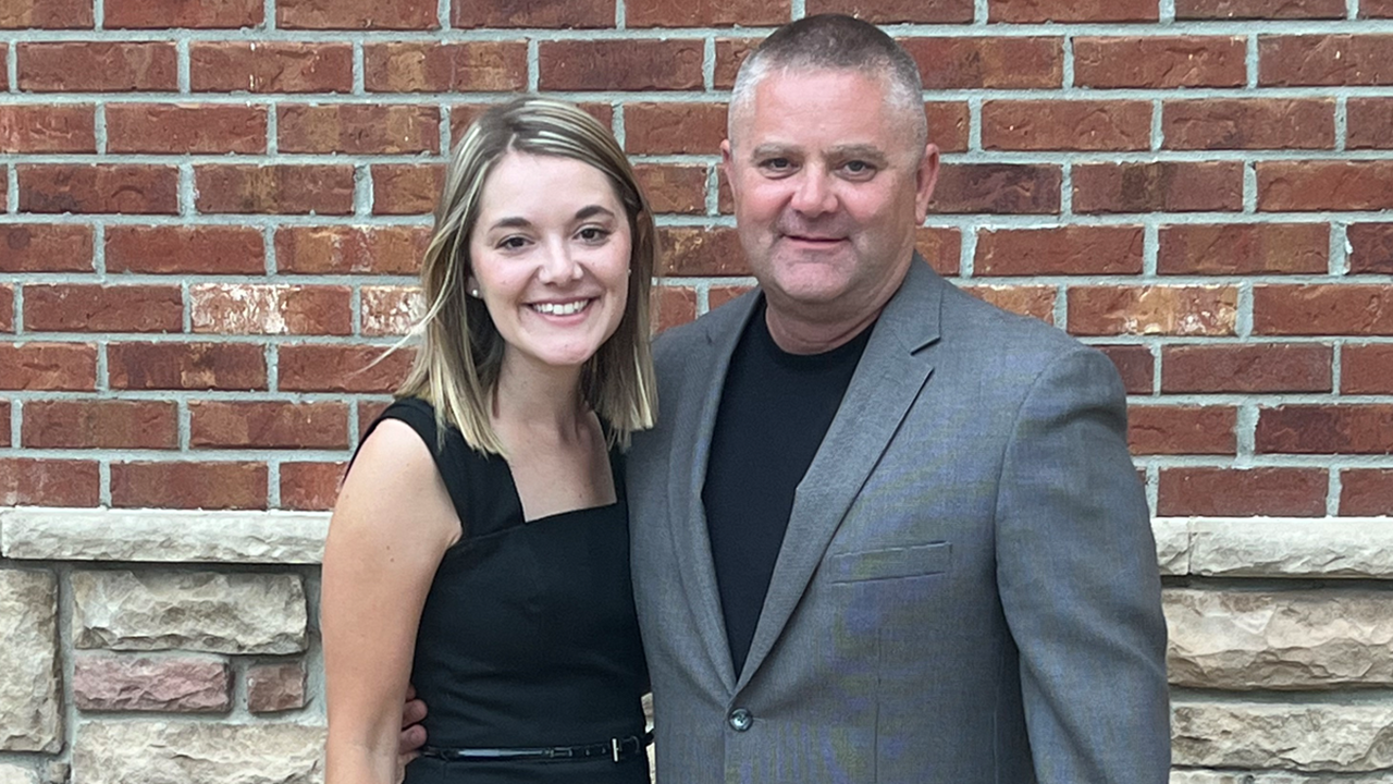 A photo of Katelyn Conover and Gerry Breen.