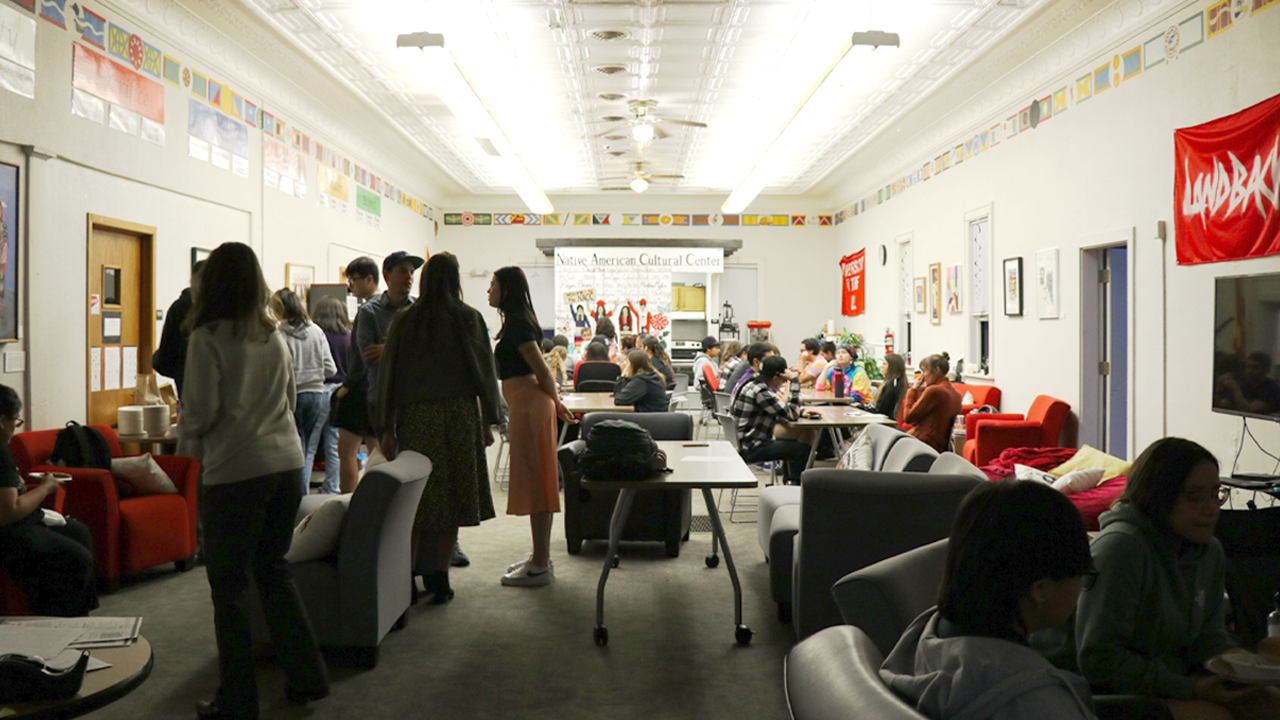 Students gather in the Native American Cultural Center on USD's campus.