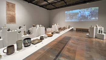 A view of the Connection through Function exhibition in the John A. Day Gallery at USD. A view of the Connection through Function exhibition in the John A. Day Gallery at USD.