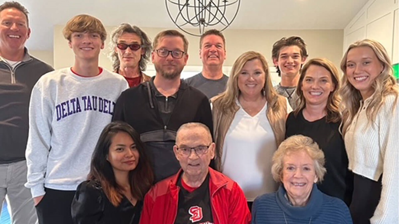 The Maloney family together. The Maloney family together.