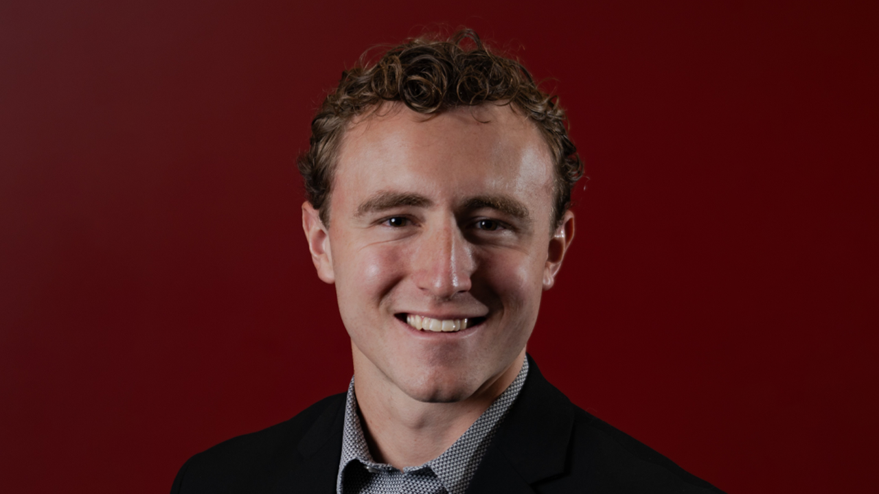 A headshot of Caleb Swanson.