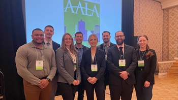 Students pose for a picture at the Law Agriculture Education symposium.