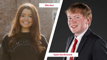 Ellie Hart and Taylor Van Emmerik's headshots together in one graphic Ellie Hart and Taylor Van Emmerik's headshots together in one graphic