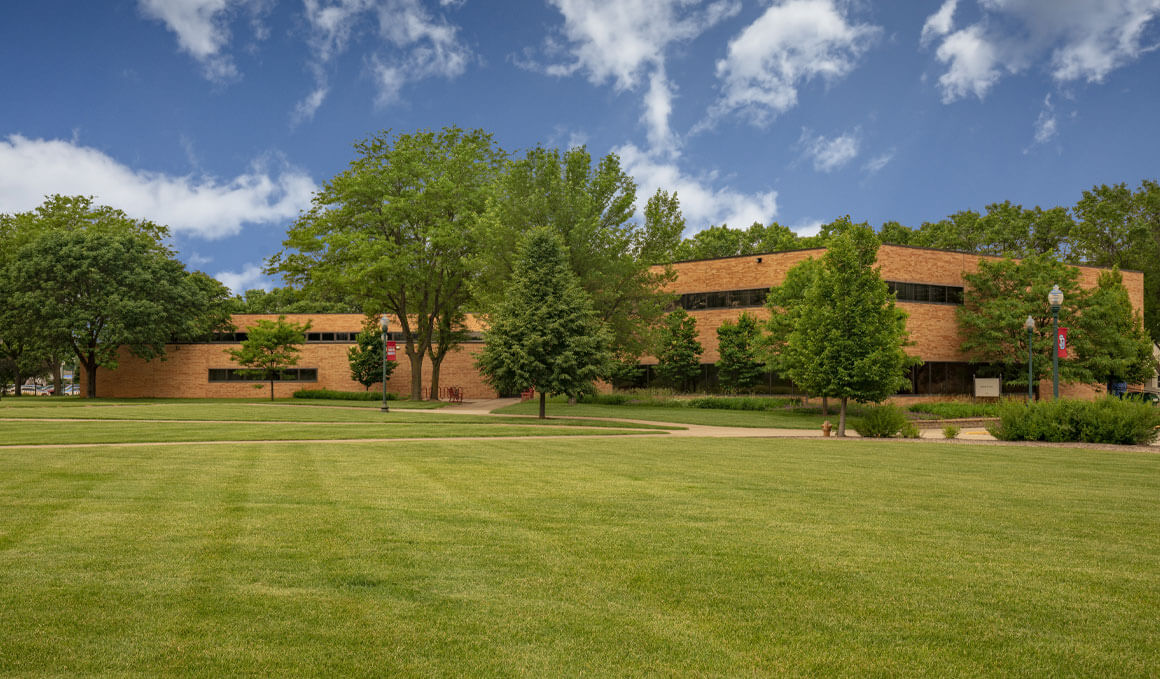 The Knudson School of Law sits on a sunny USD campus. 