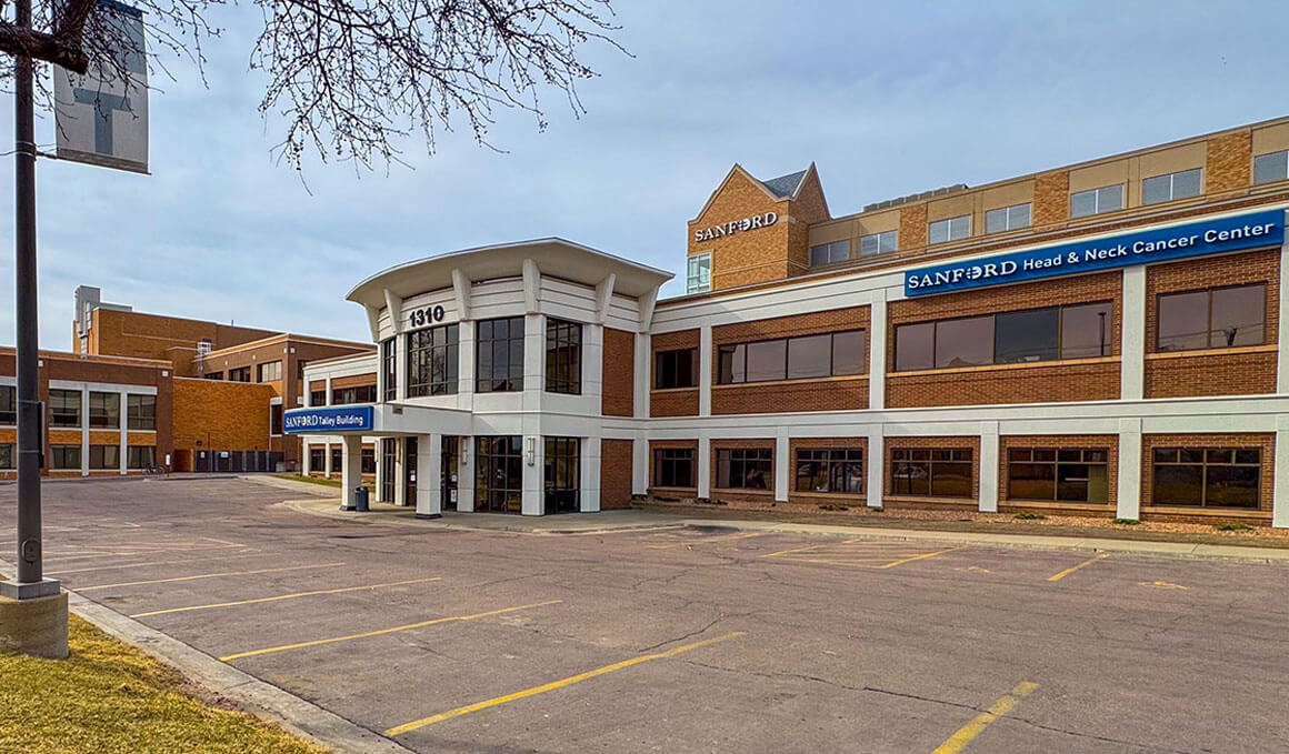 This image shows the exterior of the Talley Building at on the Sanford campus in Sioux Falls, South Dakota.