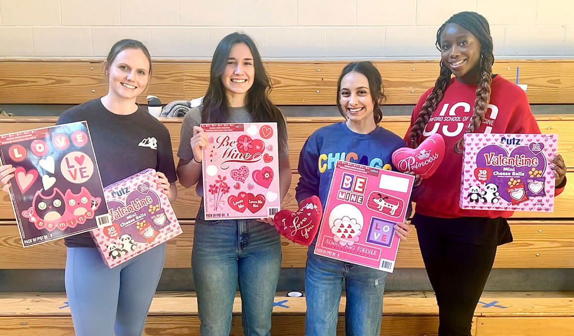 Class of 2027 SSOM student volunteers brought Valentine’s Day themed activities to the youth at Children’s Home Society in February.