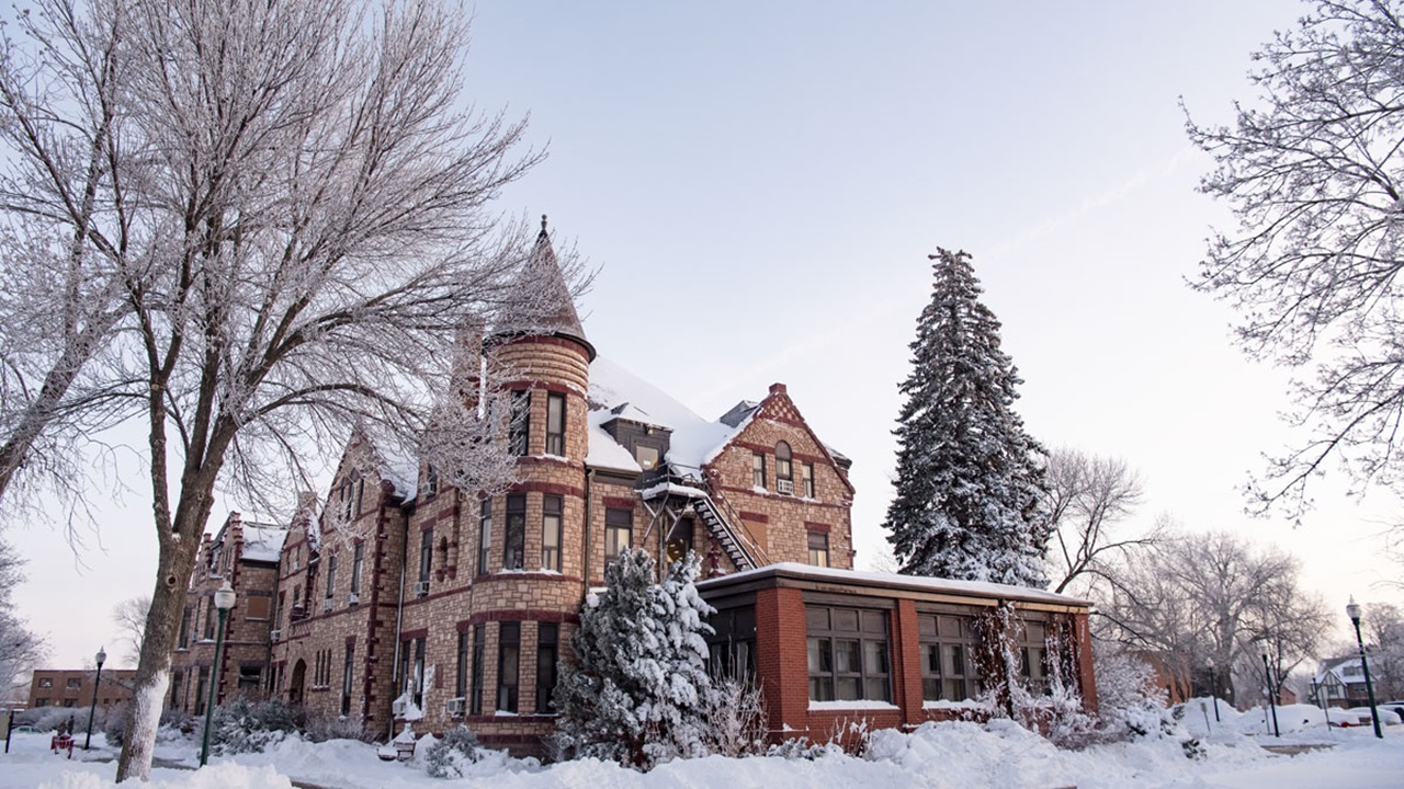 USD's East Hall in the winter USD's East Hall in the winter