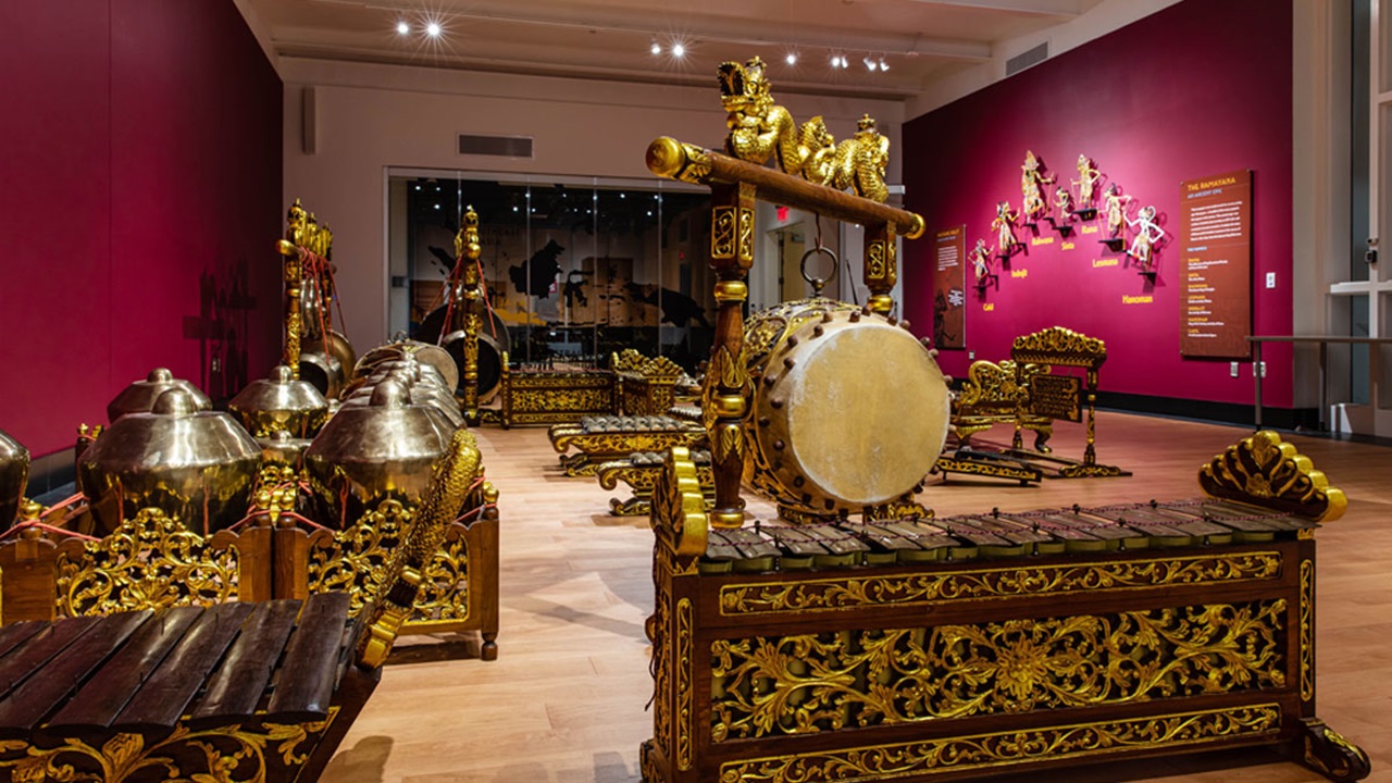 A photo of the Gamelan exhibit at the National Music Museum A photo of the Gamelan exhibit at the National Music Museum