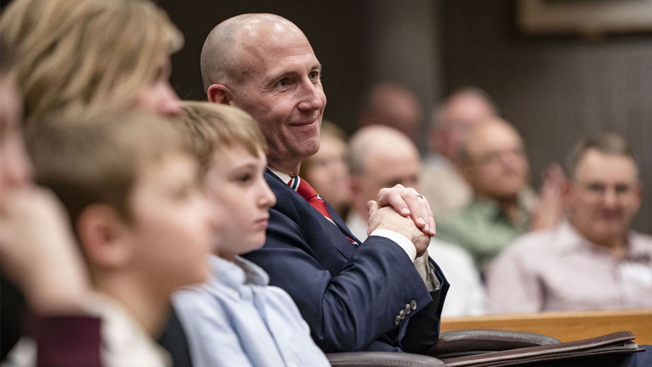 Neil Fulton at the announcement event. The crowd is blurred but Neil is in focus. Neil Fulton at the announcement event. The crowd is blurred but Neil is in focus.