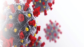 A close-up image of virus ball