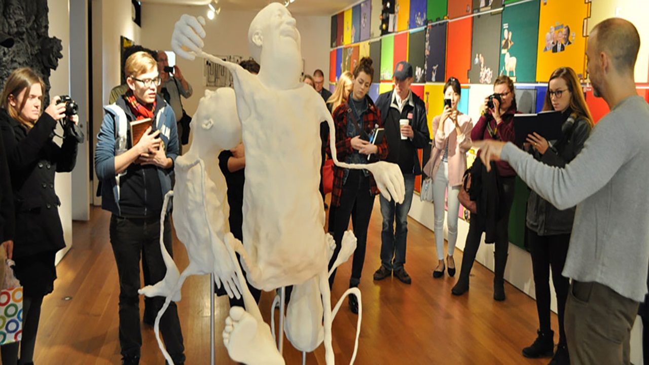 USD students look at an art exhibit in New York USD students look at an art exhibit in New York